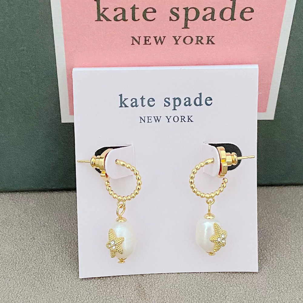 kate spade Ocean Starfish and Freshwater Pearl Silver Post Earrings